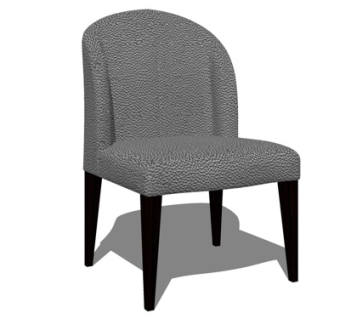 现代皮革单椅su模型