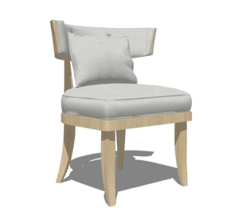 北欧布艺休闲椅su模型