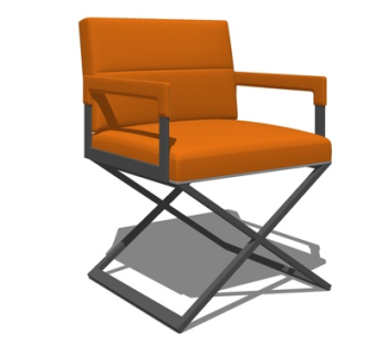 现代布艺休闲椅su模型