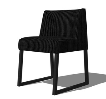 现代实木单椅su模型