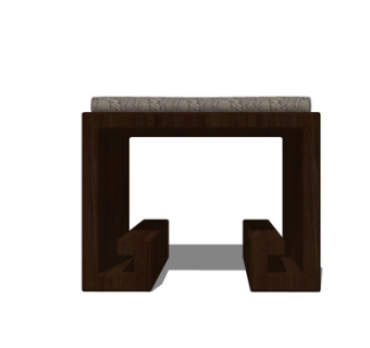 现代实木休闲椅su模型