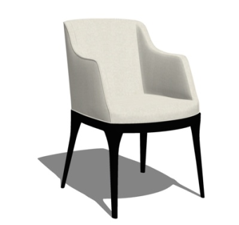 现代布艺单椅su模型