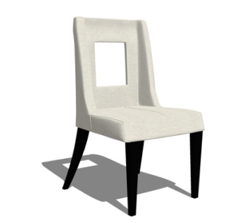 现代布艺单椅su模型