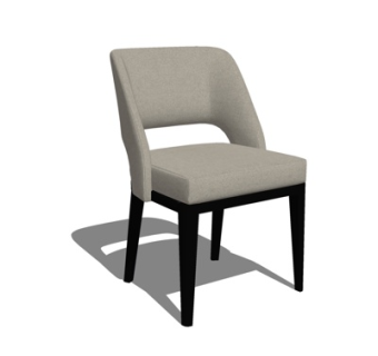 现代布艺单椅su模型