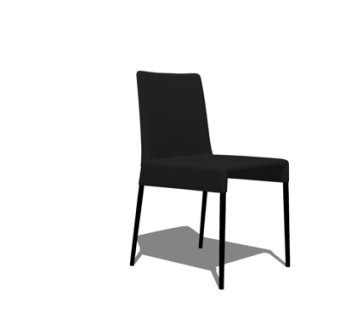 现代实木单椅su模型