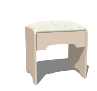 现代布艺凳子su模型