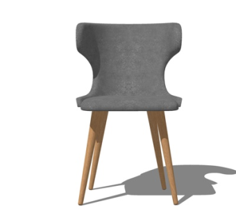 现代布艺单椅su模型