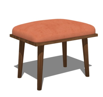 现代布艺凳子su模型