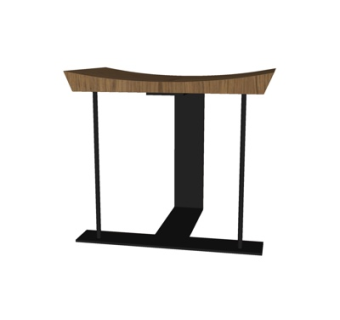 现代极简实木凳子su模型