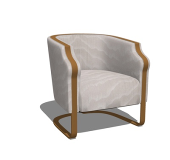 现代布艺休闲椅su模型