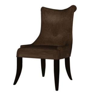 欧式布艺休闲椅su模型