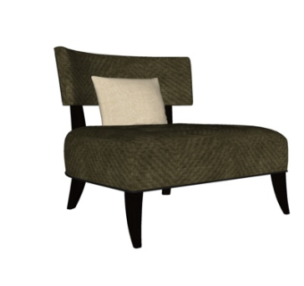 现代布艺休闲椅su模型