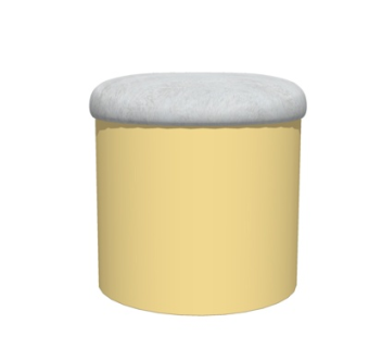 现代布艺圆凳su模型