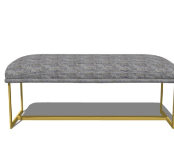 现代布艺凳子su模型