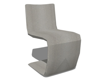 现代异形休闲椅su模型