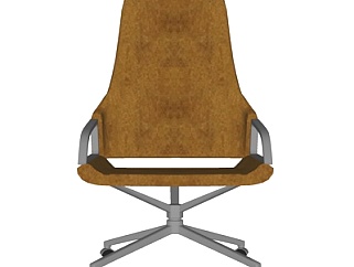 现代实木办公椅su模型