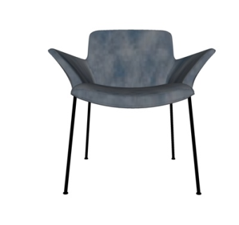 现代布艺休闲椅su模型