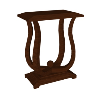 美式实木边几su模型