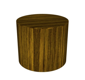 现代实木圆凳su模型