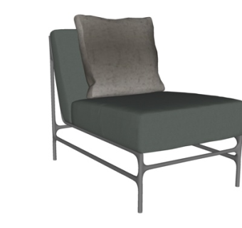 现代布艺休闲椅su模型