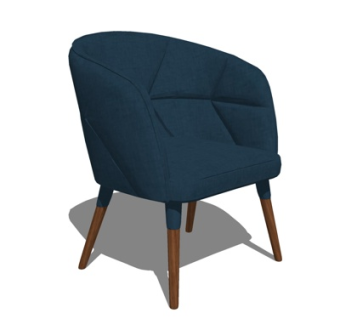 现代布艺休闲椅su模型