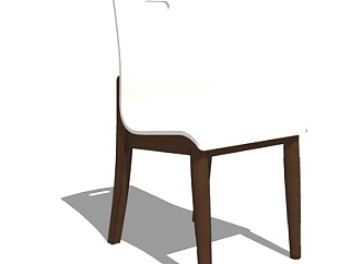 现代实木单椅su模型