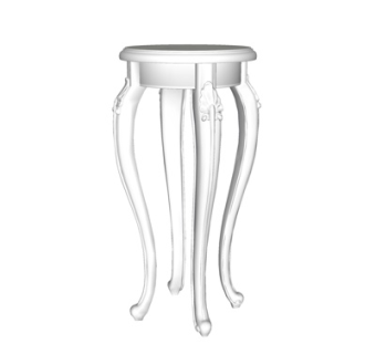 欧式实木吧台椅su模型