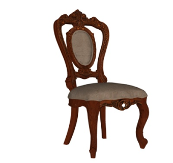 欧式布艺单椅su模型