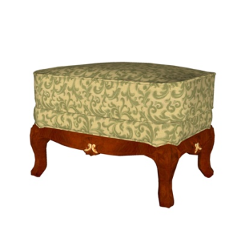 美式布艺凳子su模型