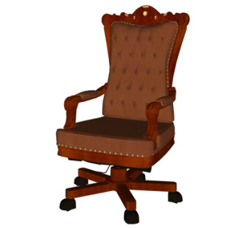 欧式布艺办公椅su模型