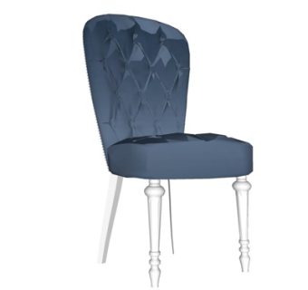 欧式布艺单椅su模型