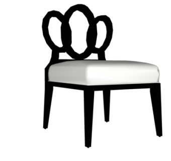 现代布艺休闲椅su模型