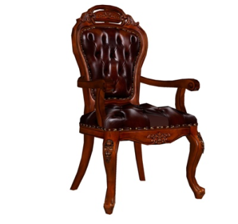 欧式实木单椅su模型