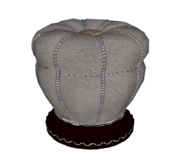 现代布艺圆凳su模型