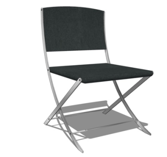 现代铁艺休闲椅su模型