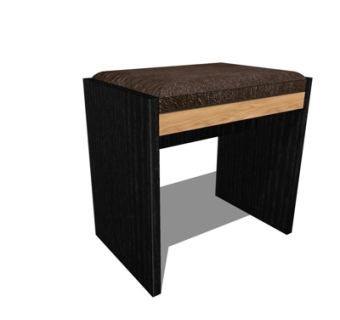 现代实木凳子su模型