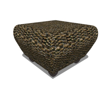 现代藤编凳子su模型