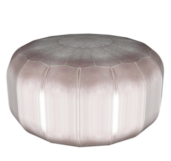 现代布艺圆凳su模型