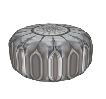 现代布艺圆凳su模型