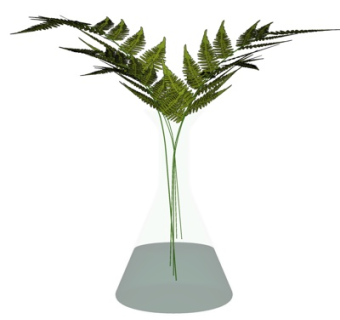 现代花卉花瓶su模型