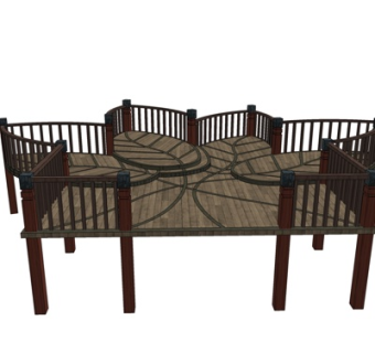 现代实木休闲椅su模型