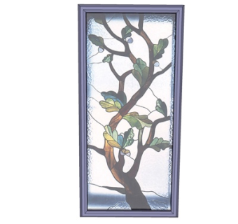 现代绿植玻璃窗户su模型