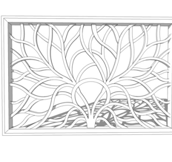 现代围栏su模型