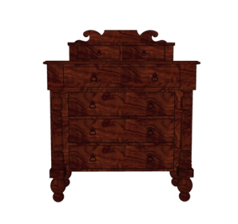 欧式边柜su模型