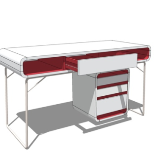 现代书桌su模型