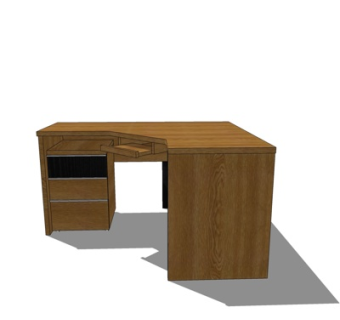 现代书桌su模型