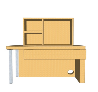 现代书桌su模型