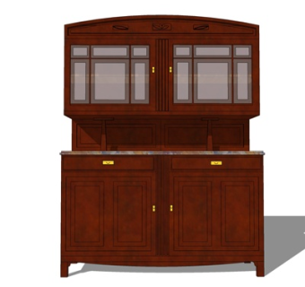 欧式书桌su模型