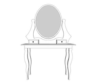 简欧梳妆台su模型