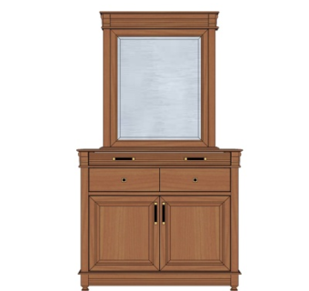 新中式梳妆台su模型